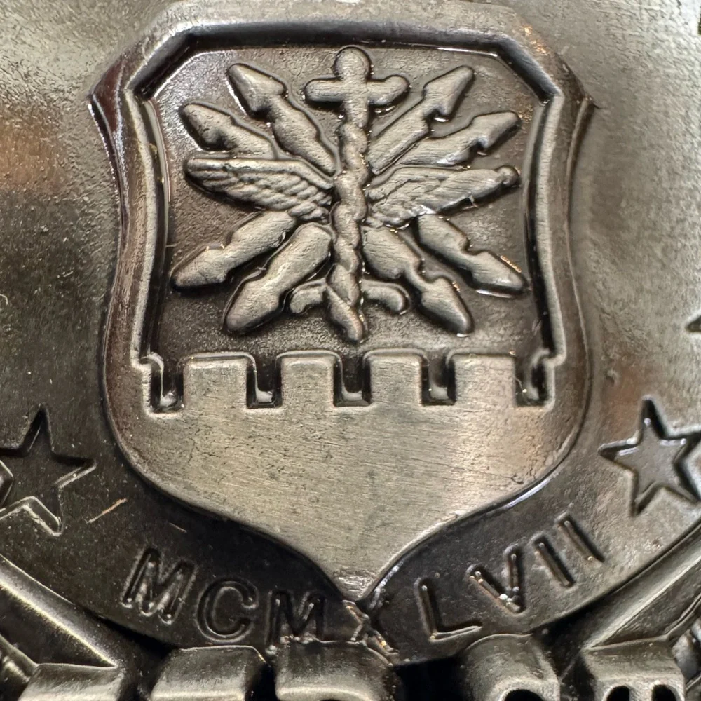 United States Airforce Belt Buckle - Silver, Red, and Blue